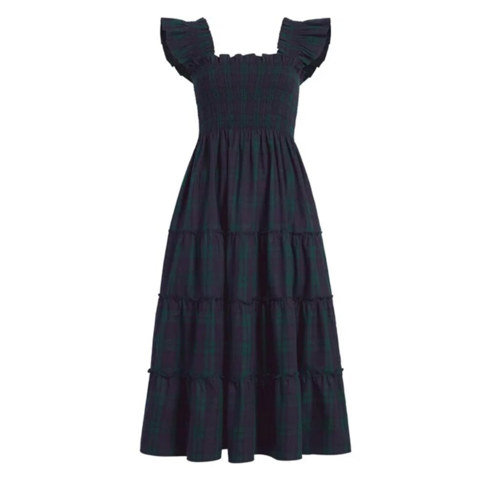 Hill House Home The Ellie Nap Dress in Blackwatch Tartan L